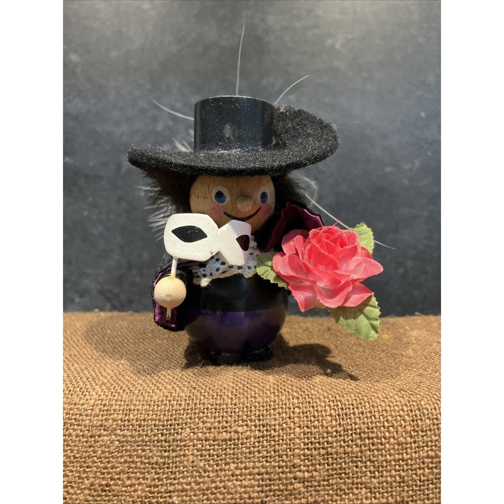 Vtg Steinbach Wooden Christmas Ornament ~Phantom of the Opera ~ Handmade Germany